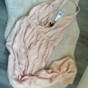 F21 pink halter maxi dress